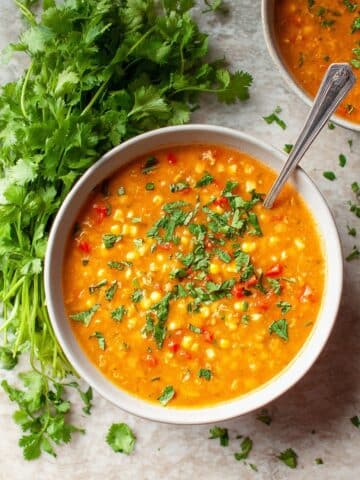 Red Lentil Corn Chowder with Southwestern Spices Recipe