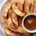 Apple Fries with Cinnamon Sugar and Caramel Dipping Sauce Recipe
