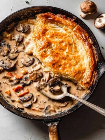 Creamy Mushroom Pot Pie with Puff Pastry Recipe