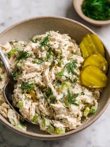 High-Protein Dill Pickle Chicken Salad Recipe