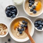 Flaxseed Porridge with Blueberries, Almonds, and Yoghurt Recipe