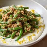 Lebanese Green Beans with Walnut Pesto and Labneh Recipe